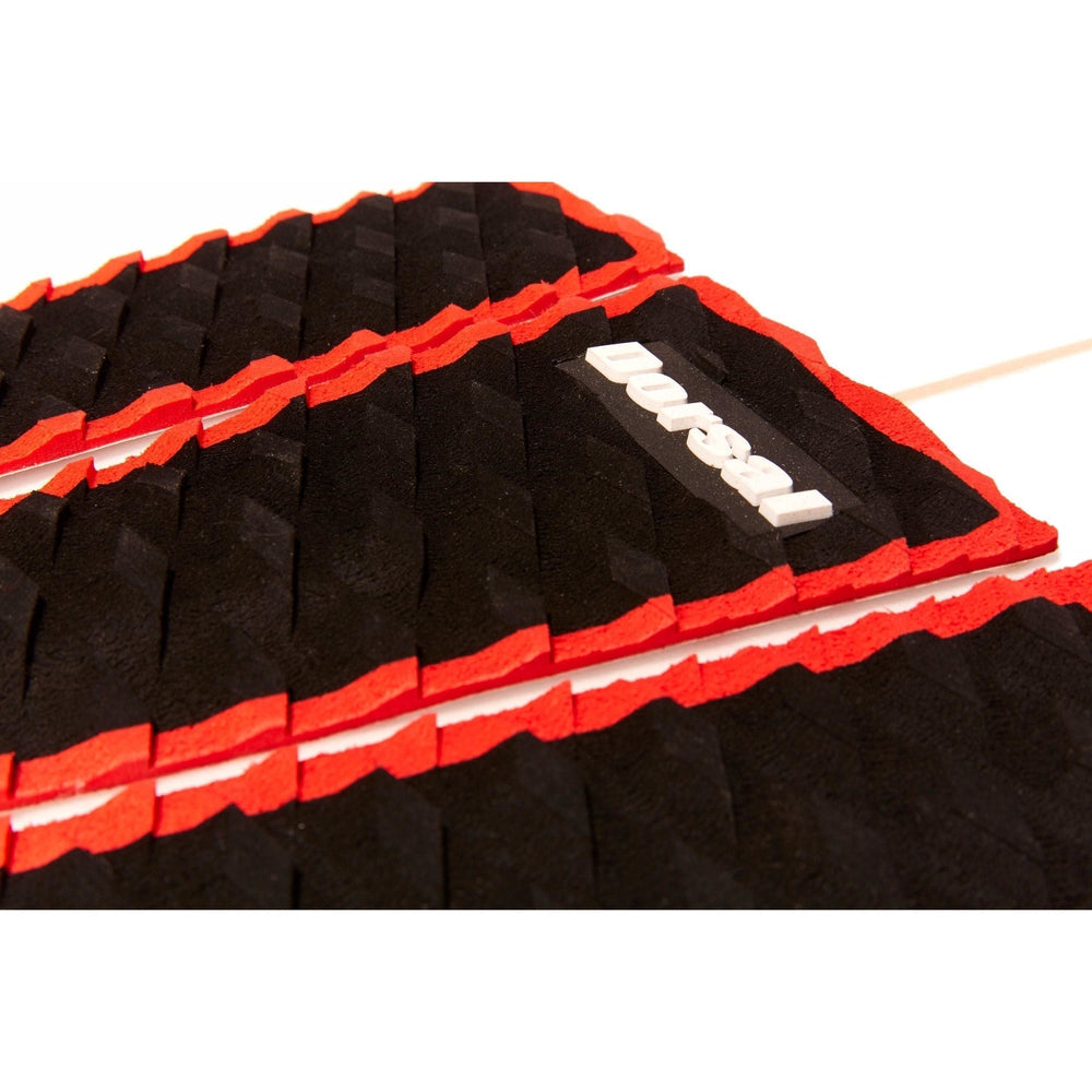 DORSAL Three 3 Piece EVA Surfboard Deck Traction Pads with Kicker Tail for Stomp Skimboards, Surf Boards, Fish Board, Funboard Black/Blue/Red - OVERLANDERS Outfitter