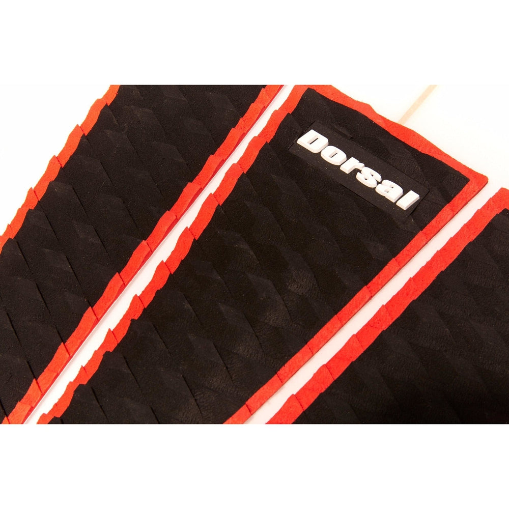 DORSAL Three 3 Piece EVA Surfboard Deck Traction Pads with Kicker Tail for Stomp Skimboards, Surf Boards, Fish Board, Funboard Black/Blue/Red - OVERLANDERS Outfitter
