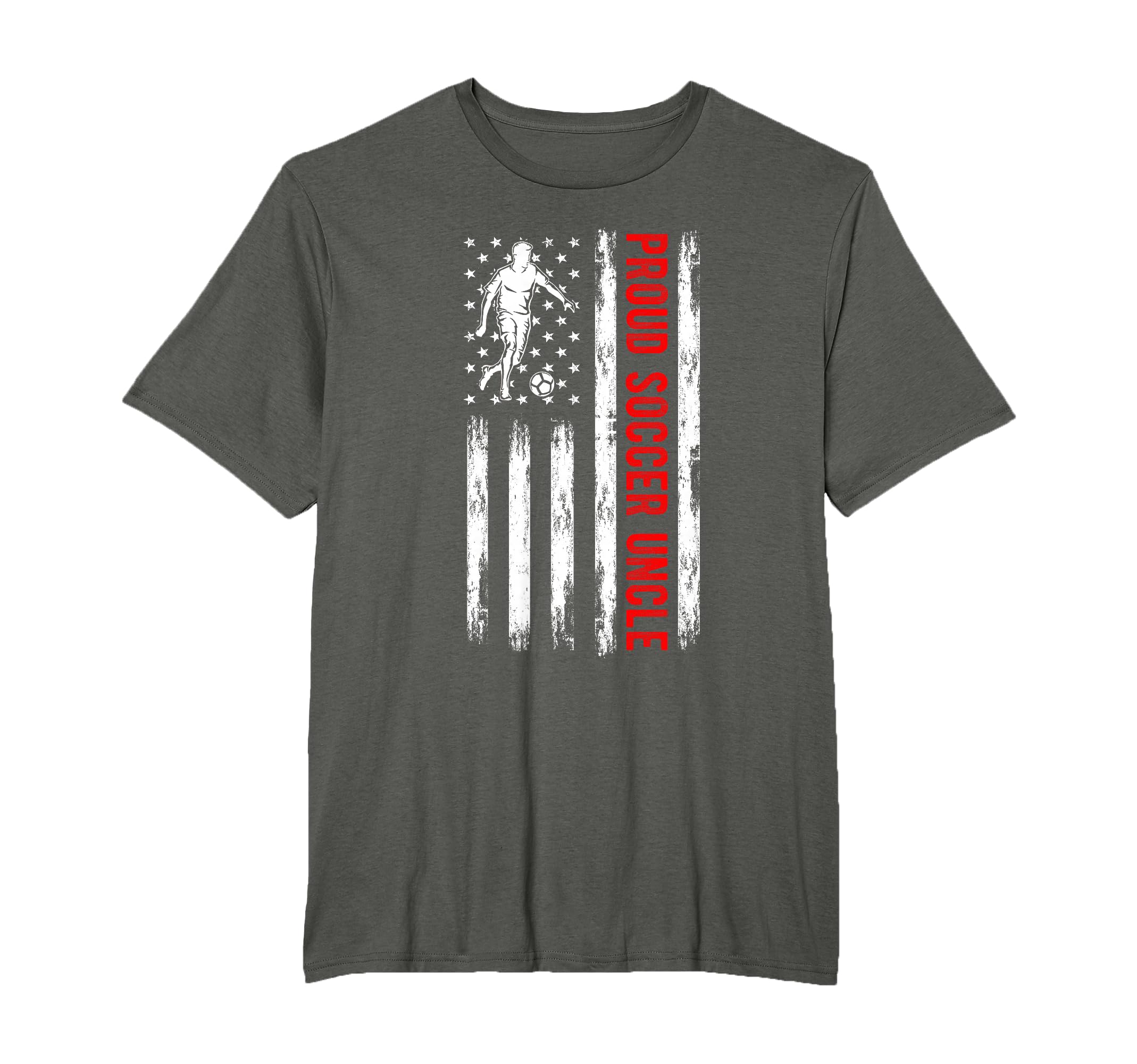 Proud Soccer Uncle Usa Flag Family Football T-Shirt - Graphic Print Unisex - OVERLANDERS Outfitter