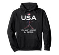 Usa Flag Play Like Soccer Football Player Hoodie - Minimalist Print Unisex - OVERLANDERS Outfitter