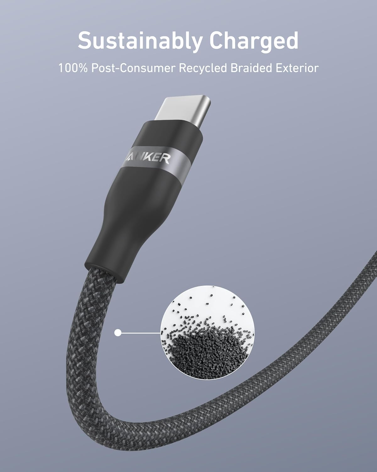 Anker USB-C to USB-C Cable (3 ft / 6 ft, 240W, Upcycled-Braided) - We The Collective