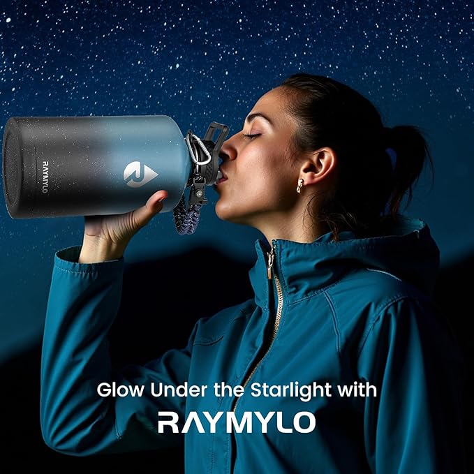 128oz Insulated Water Bottle, Triple Wall Vacuum Stainless Steel Water Bottles - Keeps Cold 48H, Reusable One Gallon Jug for Gym, Sports, Camping, Hiking,Travel, Midnight Blue Speckle - OVERLANDERS Outfitter