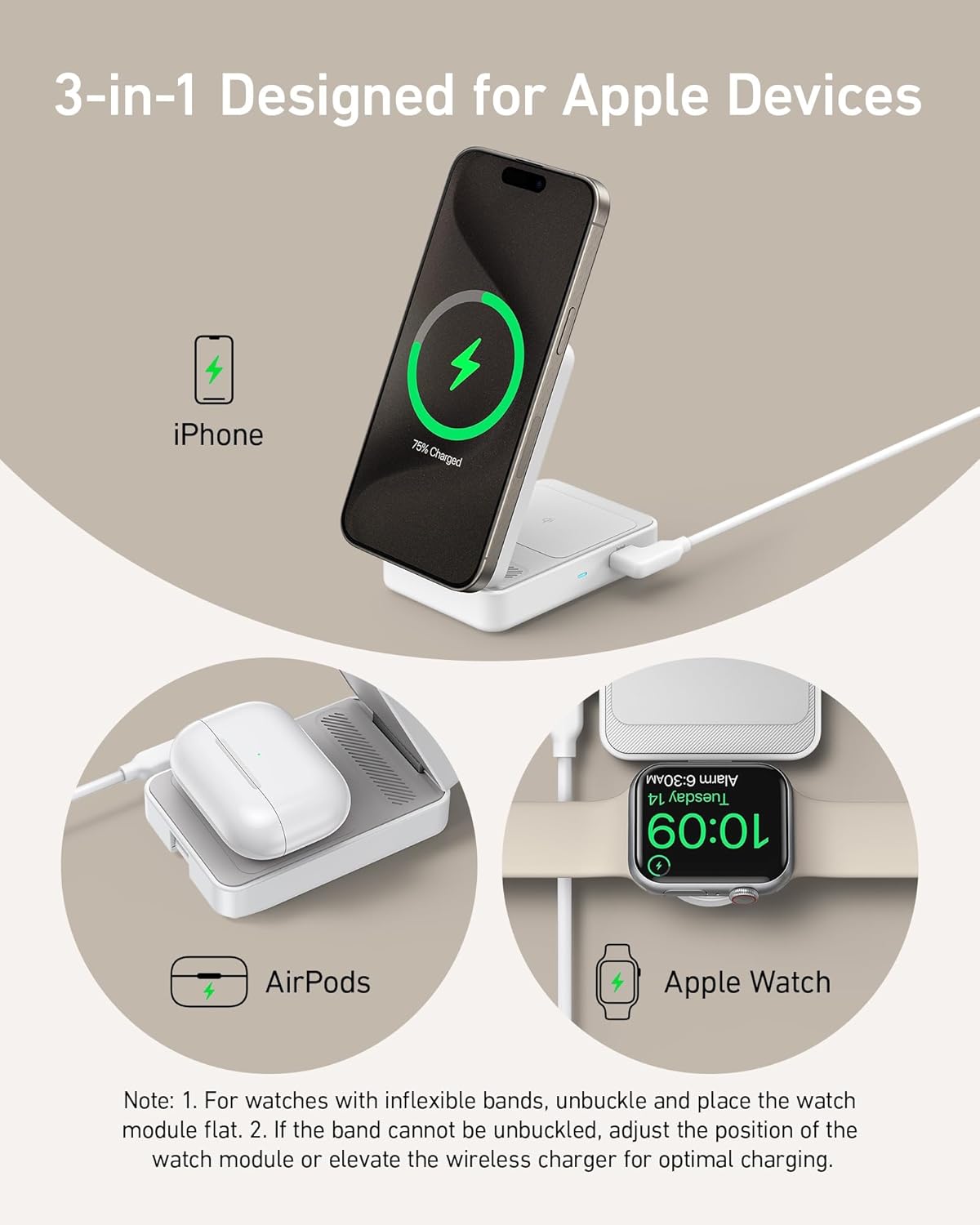 Anker MagGo Wireless Charging Station (Foldable 3-in-1) - We The Collective