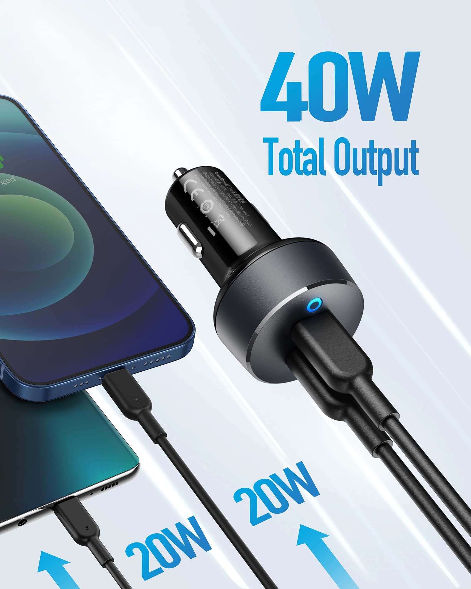 Anker <b>PowerDrive III</b> Duo USB-C Car Charger - We The Collective