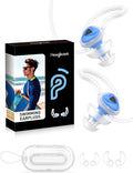 Hearprotek Swimmer Ear Plugs, 1 Pair Custom-fit Water Protection Adult Swimming Earplugs for Swimmers Surfer, Universal-fit with Lanyard, Perfect for Swimming,Surfing, Other Water Activities Blue