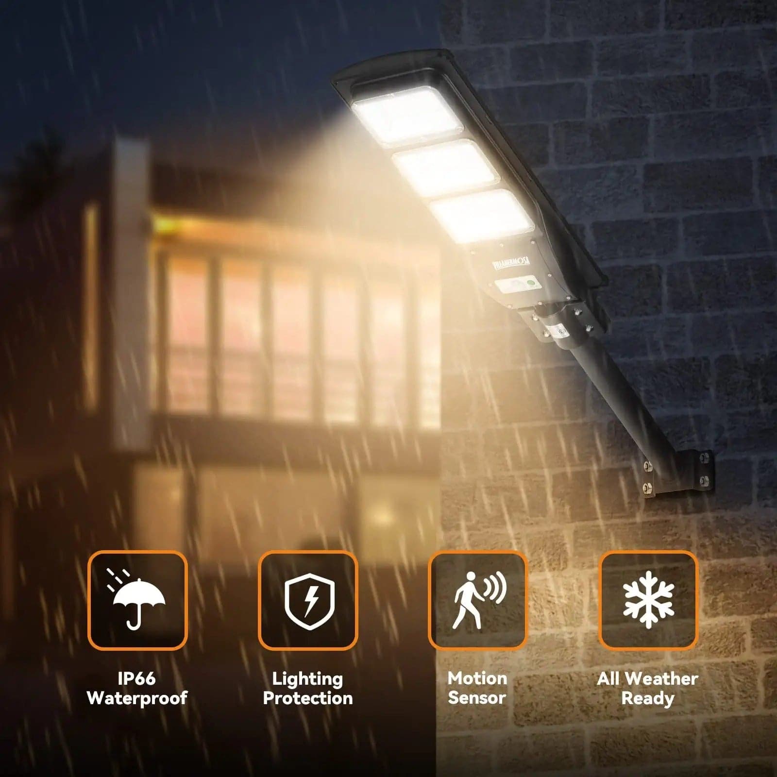 90W 120W Solar street LED lights -warm white/ white - OVERLANDERS Outfitter