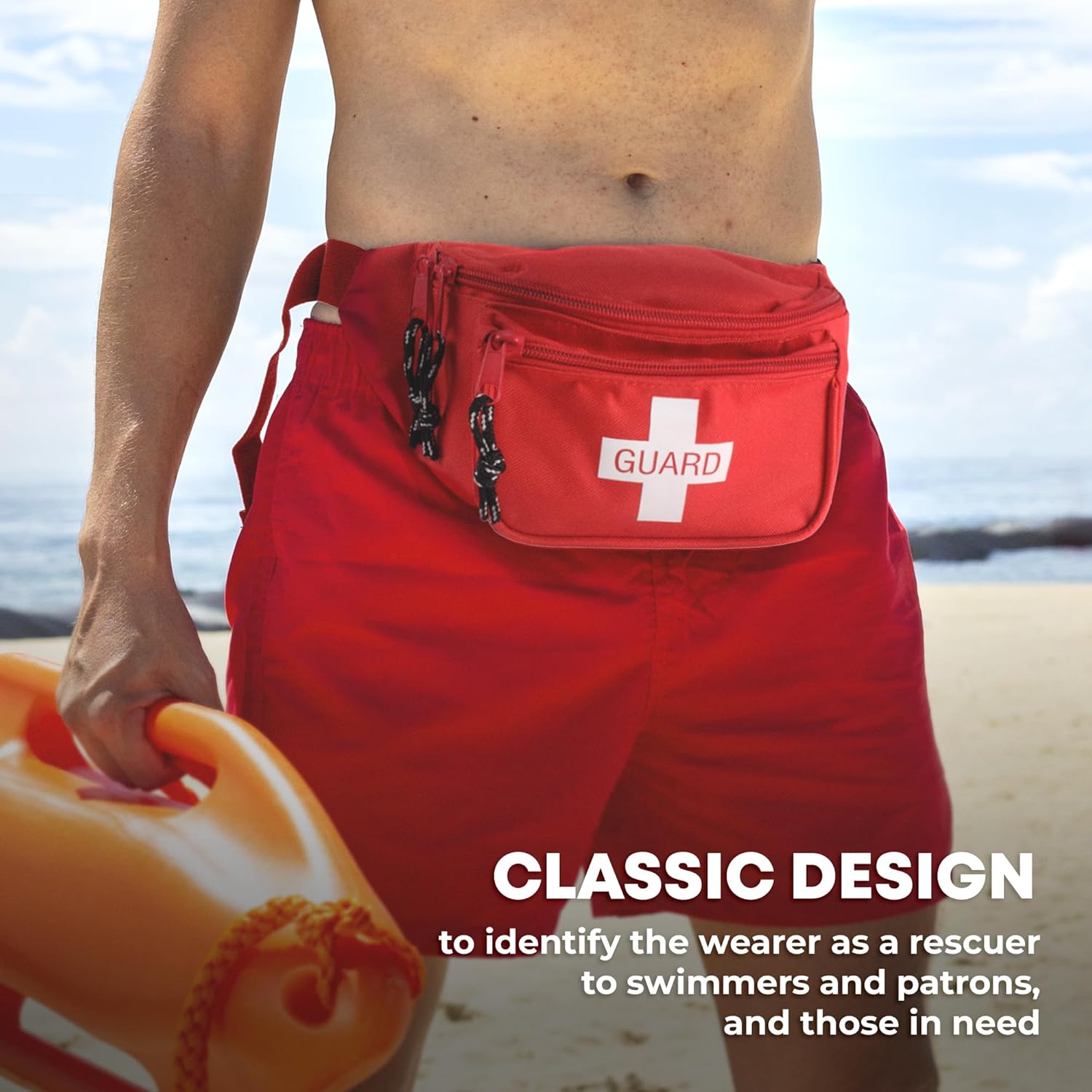 72-piece MediTac Kits first aid fanny pack with adult and infant CPR masks, first aid supplies, and emergency medical tools.