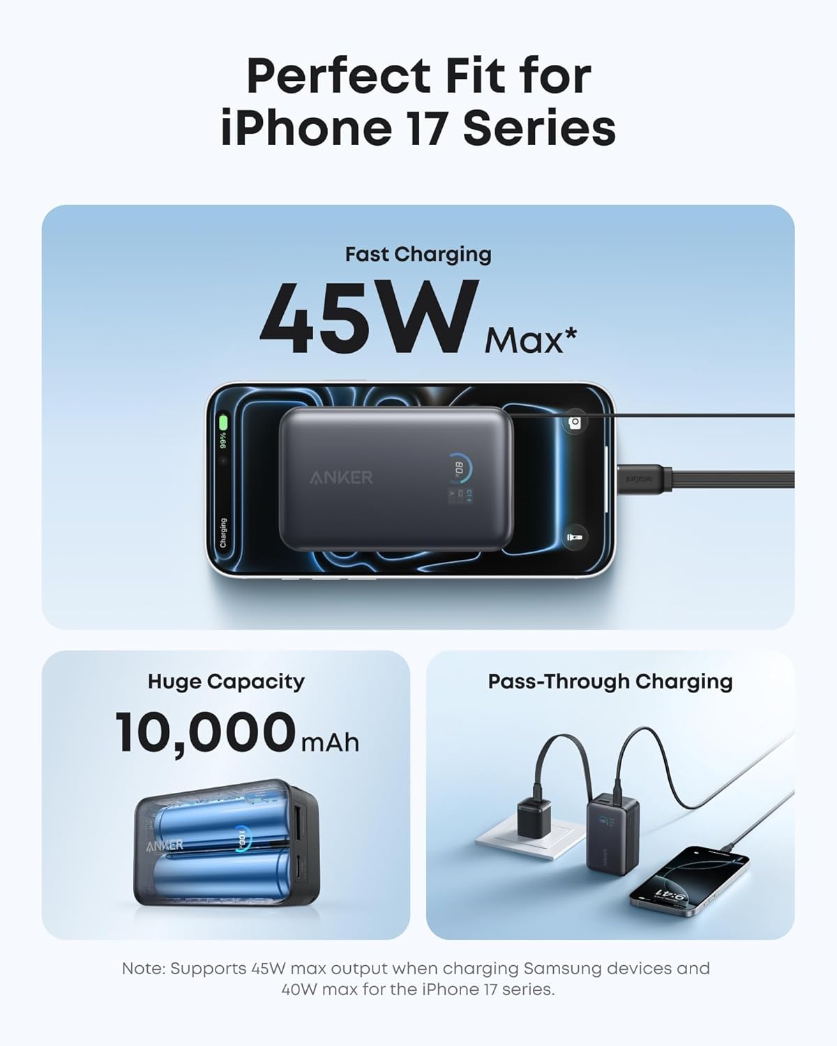 Anker Nano Power Bank (10K, 45W, Built-In Retractable USB-C Cable)