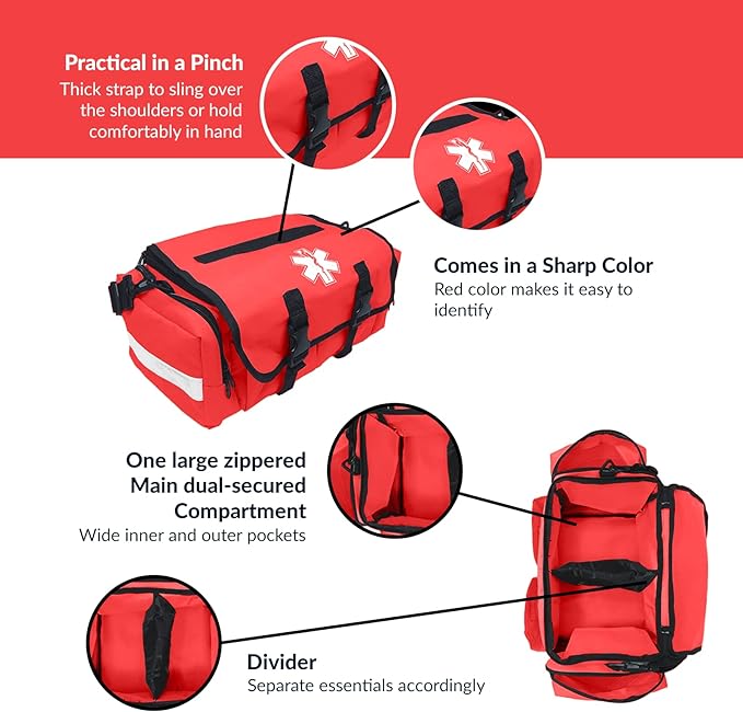 Deluxe EMT Trauma Kit - Fully Stocked First Responder Bag - We The Collective