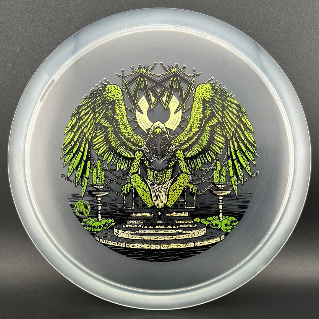 CryZtal Buzzz disc golf disc by Rare Air Discs featuring Karudi the Overseer artwork from the Cult of RAD collection.