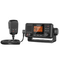 Garmin VHF 115 marine radio fixed mount VHF radio for boats, featuring a compact design and clear communication display.