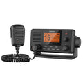 Garmin VHF 215 Marine Radio fixed mount VHF radio for boats, with digital display and control buttons.