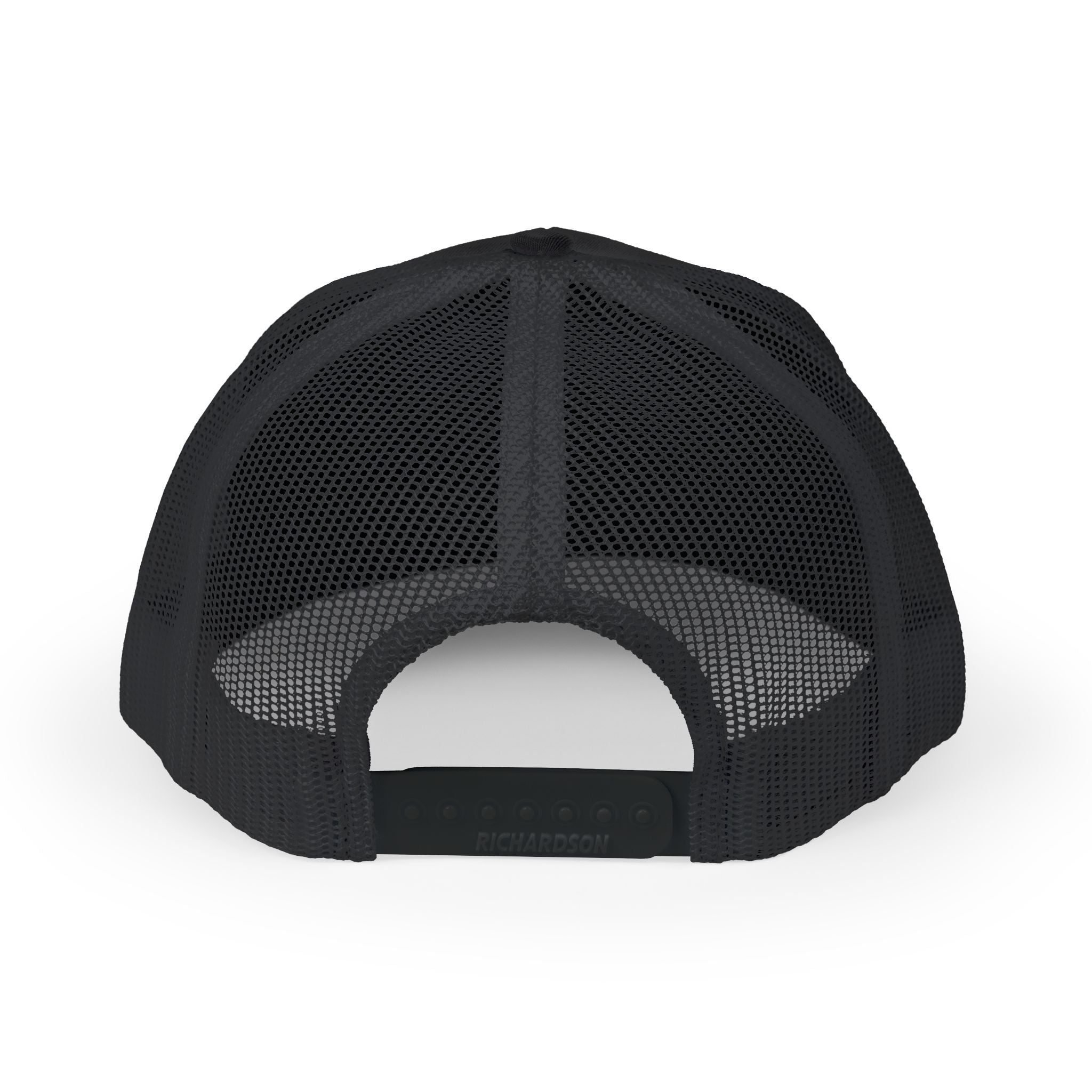 In The Bag Disc Golf Company trucker cap featuring a curved brim and adjustable snapback design.