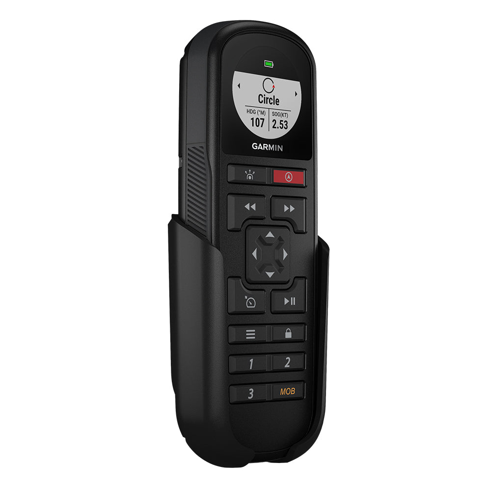 Garmin Reactor Autopilot Remote Control accessory, black remote with buttons for marine autopilot system, Wake World Parts.