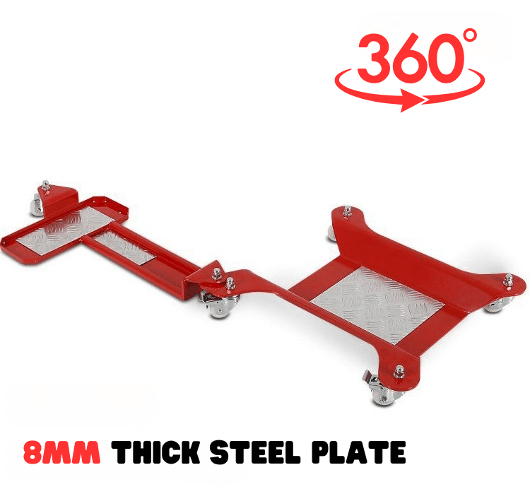 SANSHI™ Motorcycle Dolly Mover from Bean's Moto Booth, a sturdy tool for maneuvering motorcycles easily and safely.