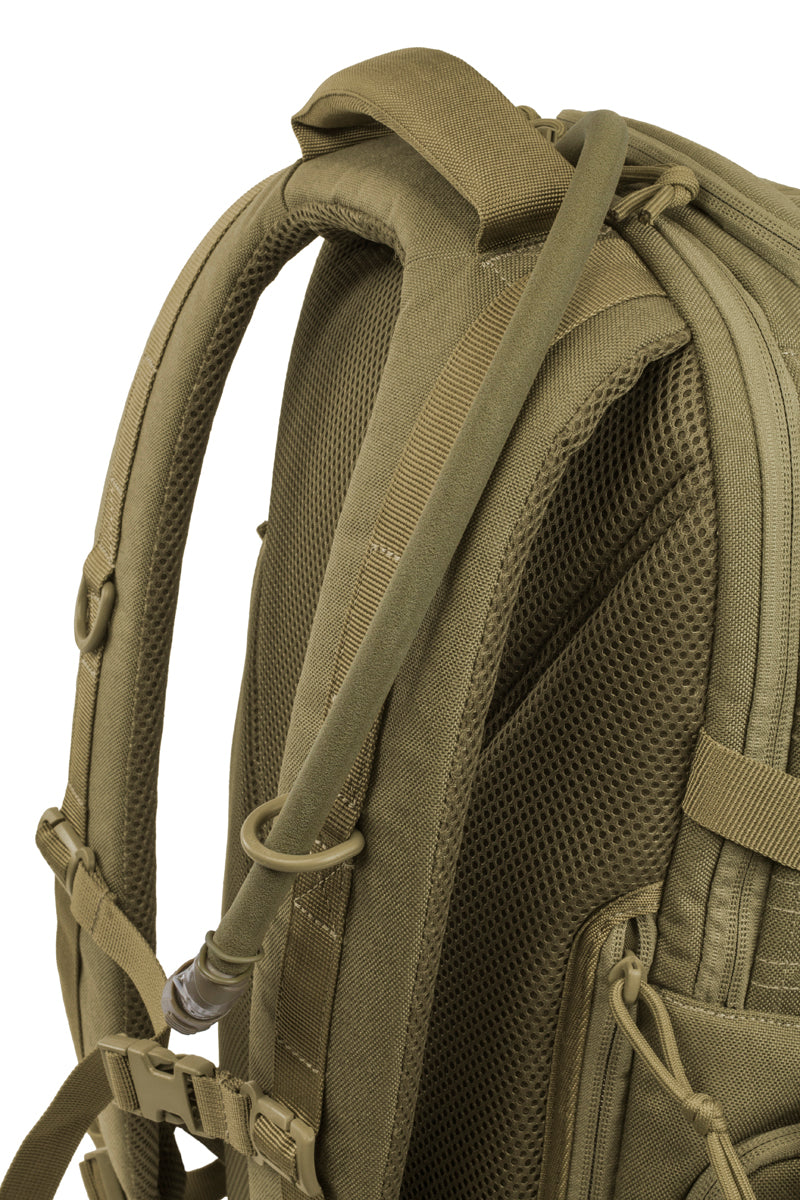 Elite Survival Systems Guardian EDC Backpack 25L in tactical design, featuring hydration compartment and adjustable straps.