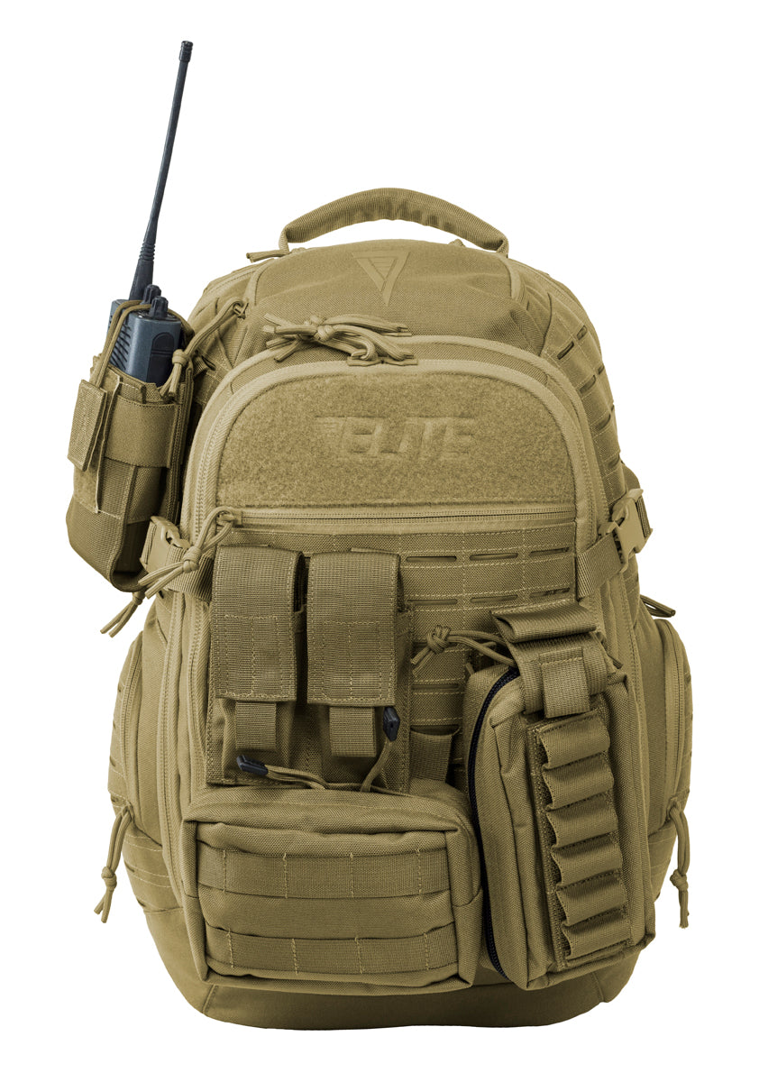 Elite Survival Systems Guardian EDC Backpack 25L in tactical design with Molle gear attachments and spacious compartments.