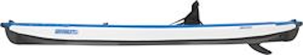 Backcountry Sportsman RazorLite™ inflatable kayak on water, showcasing its sleek design and durable construction.