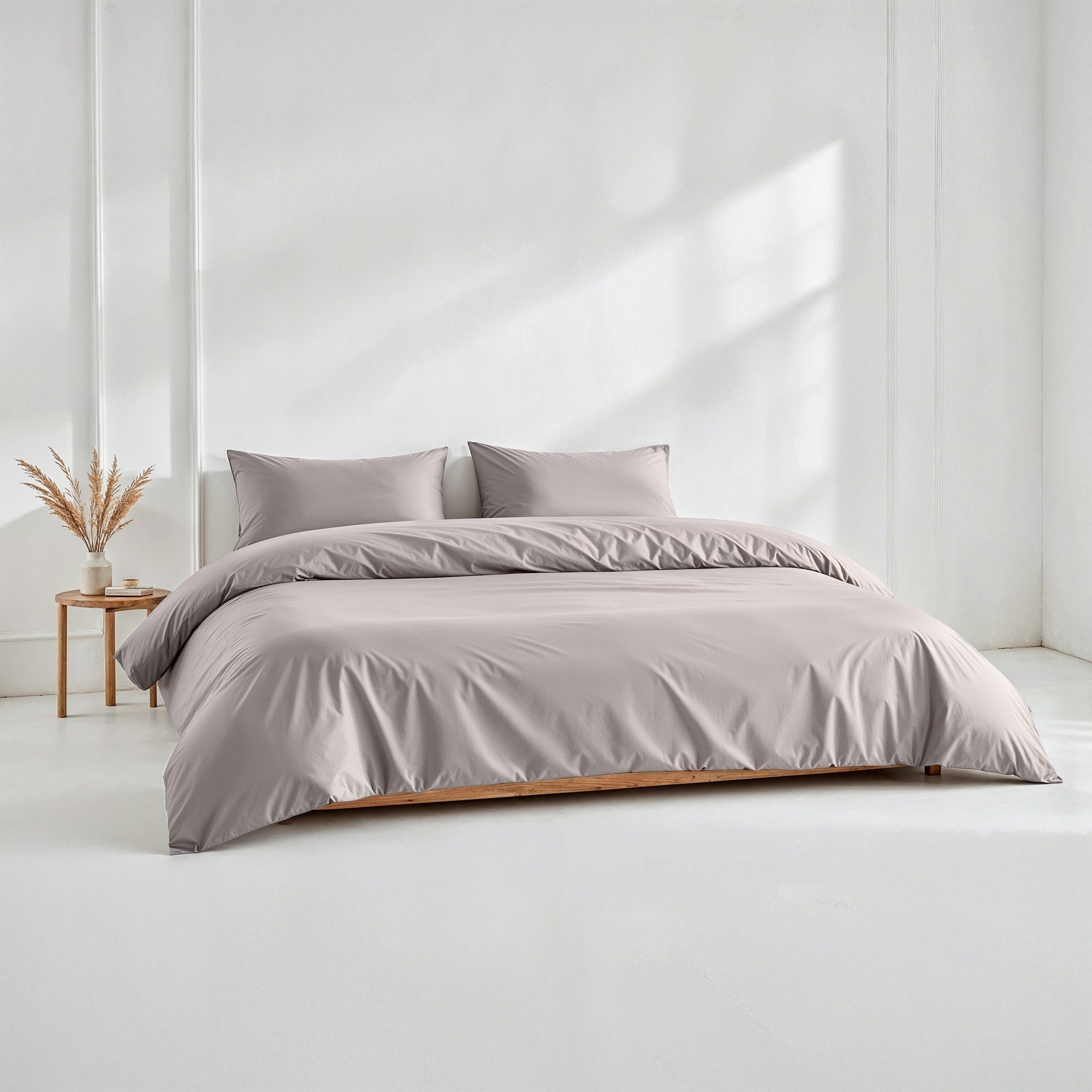Elegant Luxe Australian Sateen Duvet Cover by Italic, showcasing smooth, silky fabric and a stylish, modern bed setup.