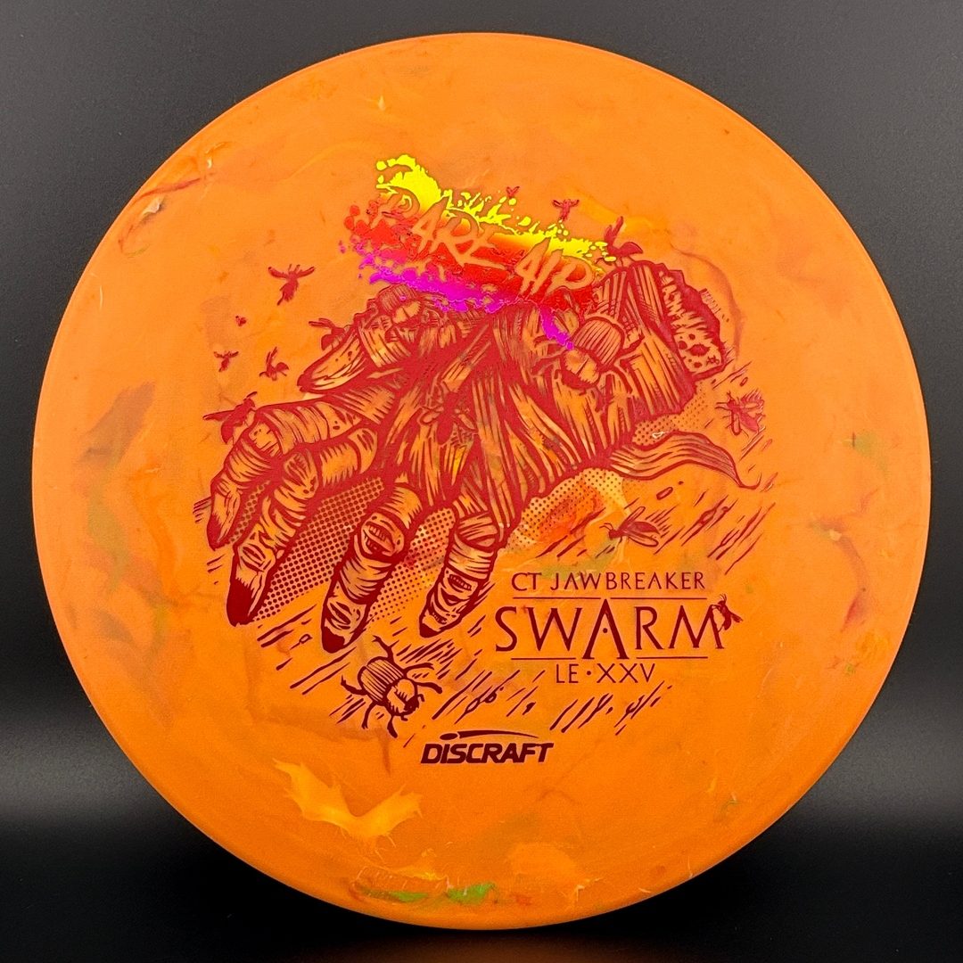 Rare Air Discs CT Jawbreaker Swarm disc golf disc with ledgestone pattern and vibrant colors, designed for precision and durability.
