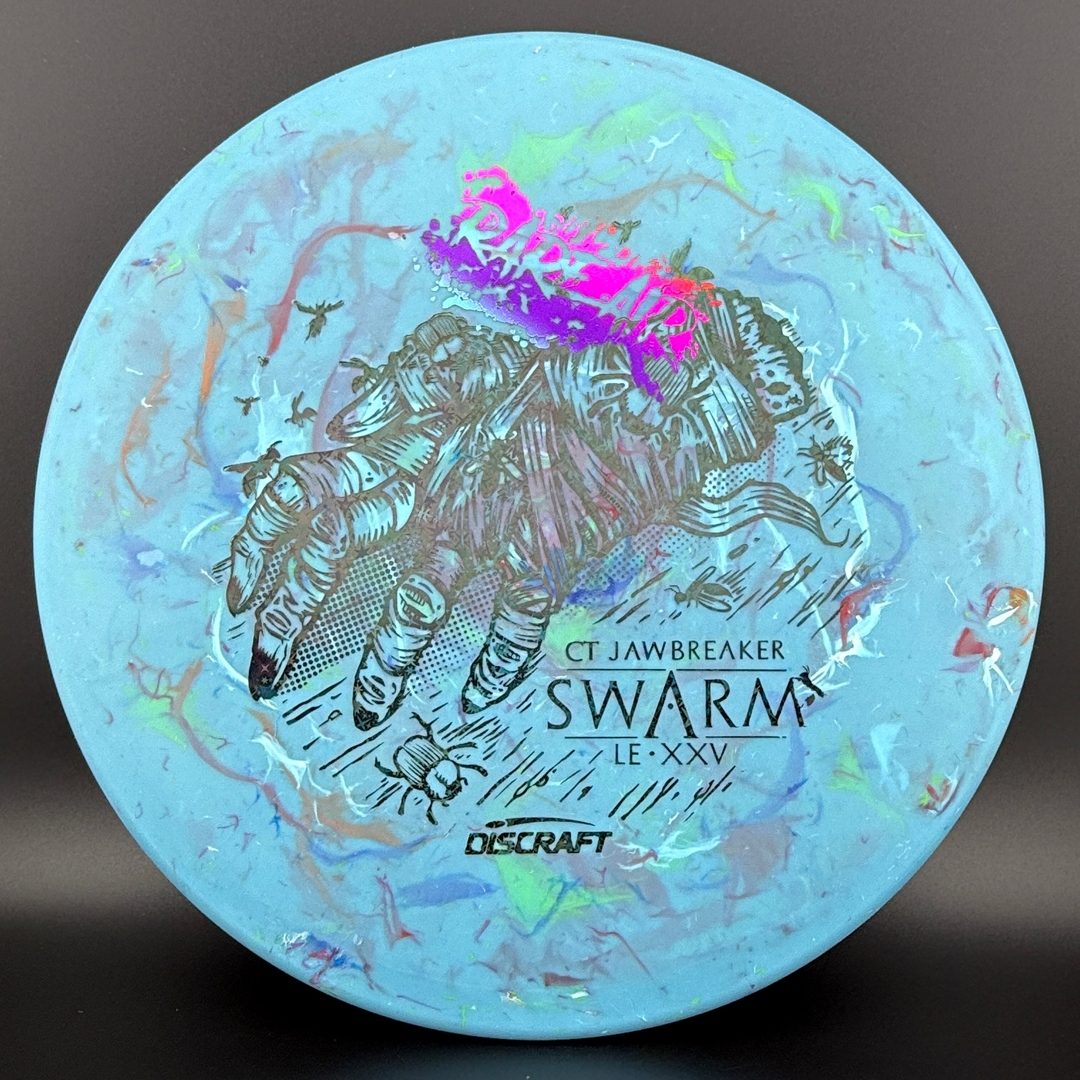 Rare Air Discs CT Jawbreaker Swarm disc golf disc with ledgestone pattern and bold stamp design, ideal for competitive play.
