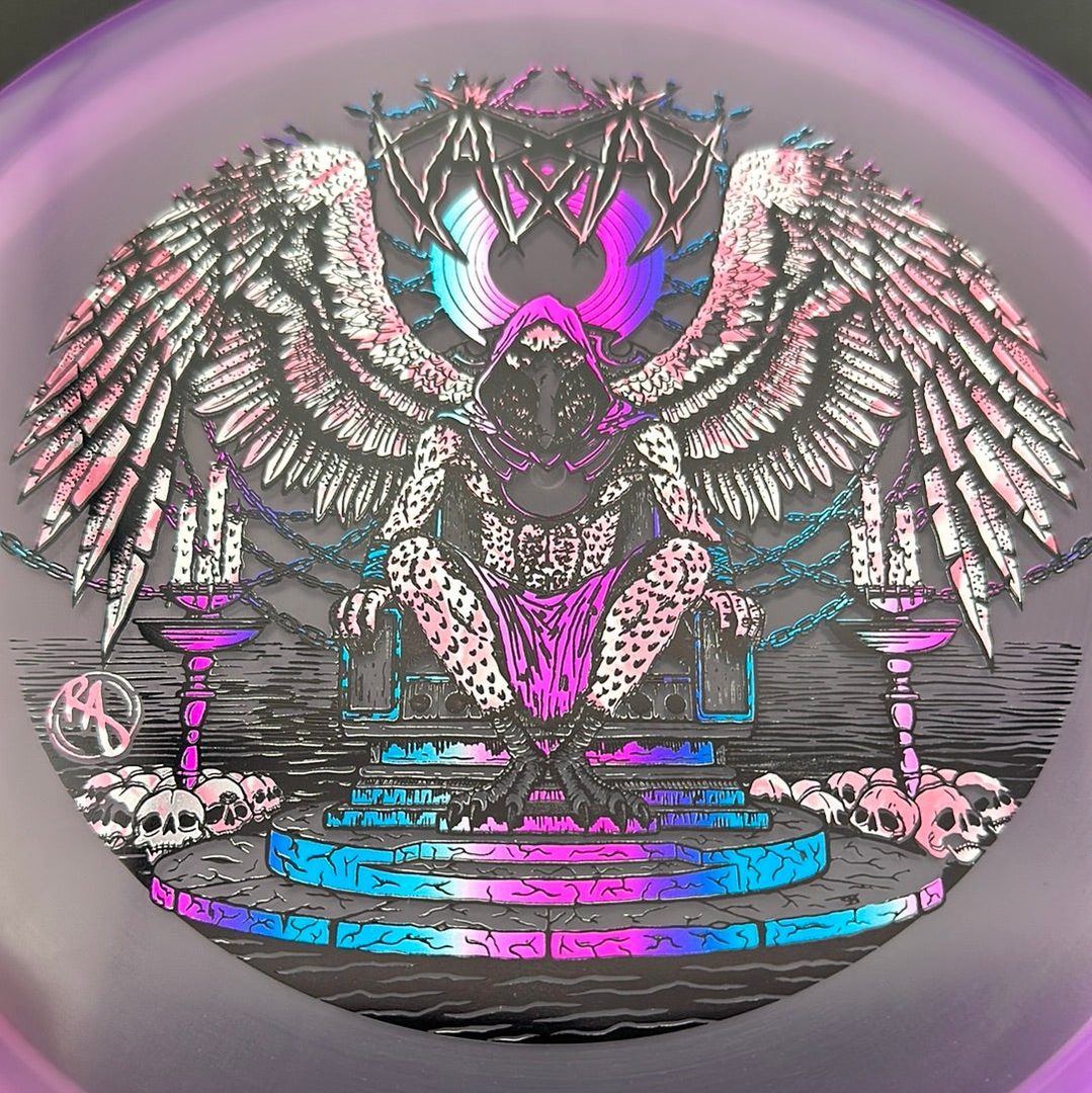 CryZtal Buzzz disc golf disc by Rare Air Discs featuring Karudi the Overseer design from Cult of RAD collection.
