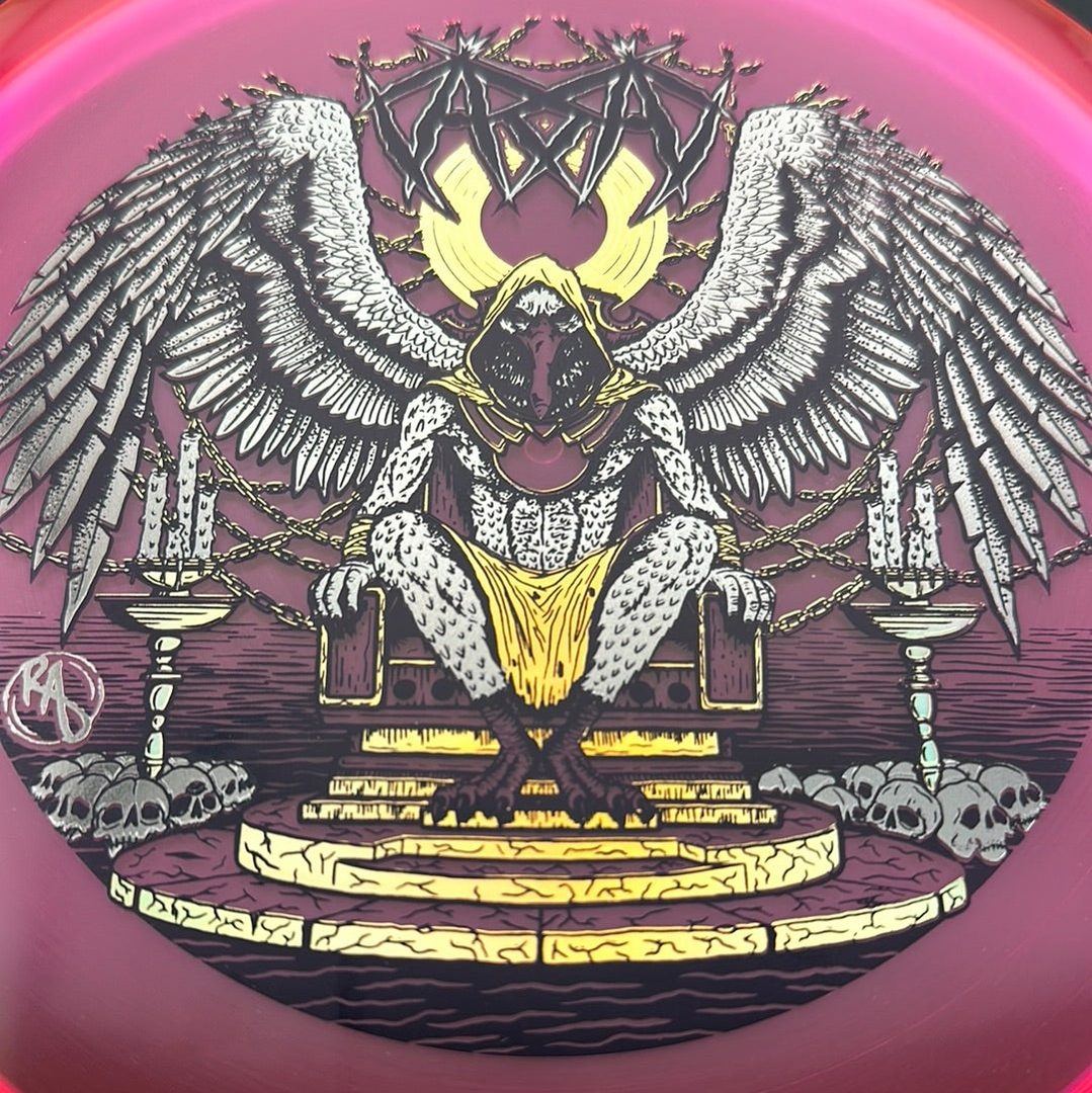 CryZtal Buzzz disc golf disc by Rare Air Discs featuring Karudi the Overseer design from Cult of RAD series.