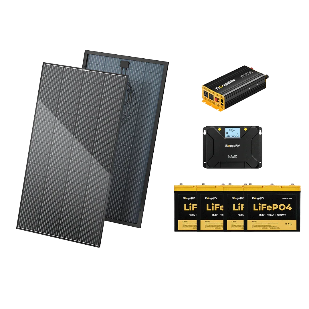 BougeRV 12V 800W High Watt Rigid Solar System Kit - OVERLANDERS Outfitter