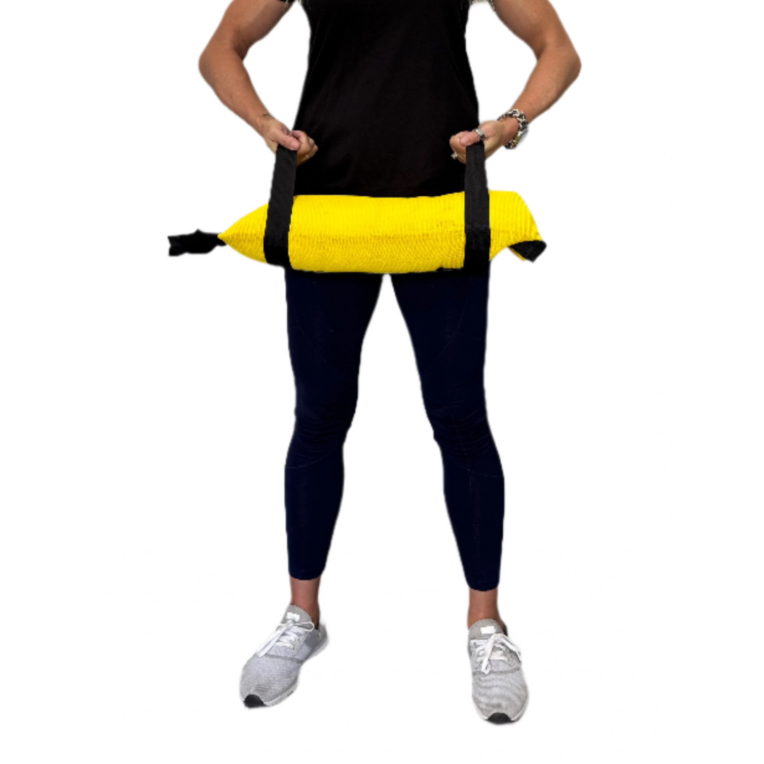 Recycled Firefighter Spark Starter Workout Battle Bag with adjustable straps, durable design, and multiple compartments for fitness gear.