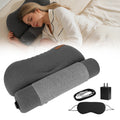 USB Heated Neck Pillow Zero Pressure Memory Foam Cervical Neck Pillow Heated Bed Pillow with Eye Mask Adapter for Pain Relief - OVERLANDERS Outfitter