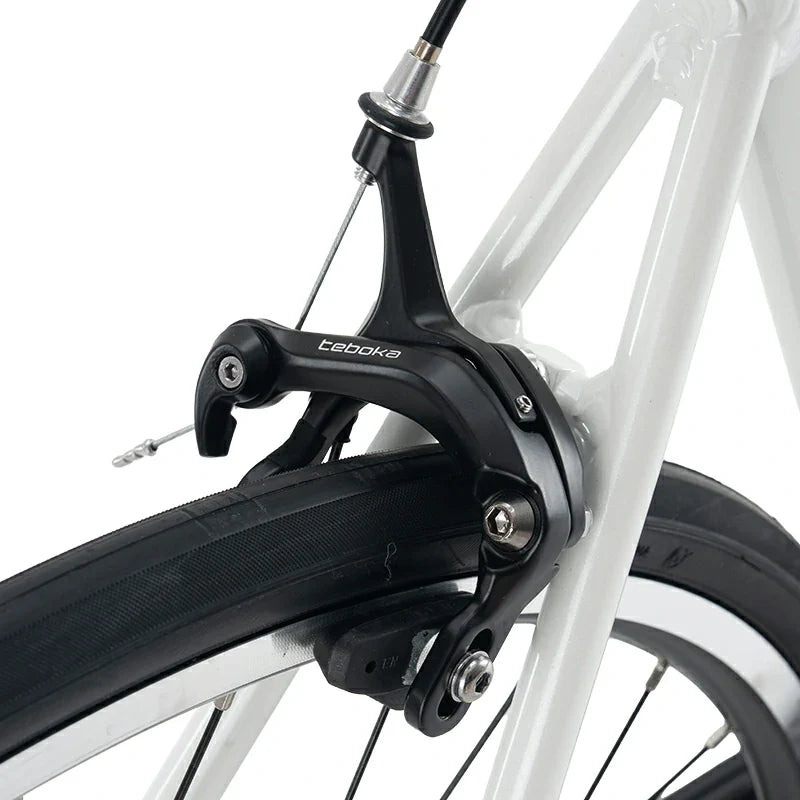 ROCKBROS-US AERIX aluminum road bike with lightweight frame, drop handlebars, and thin tires for high-speed cycling.