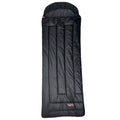Near Zero Outdoor Gear Peralta 25 synthetic sleeping bag with insulated rectangular design and adjustable draft collar.