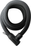 Abus Yarnit 4004K/140 black chain lock displayed on a white background, showcasing its sturdy design and security features.