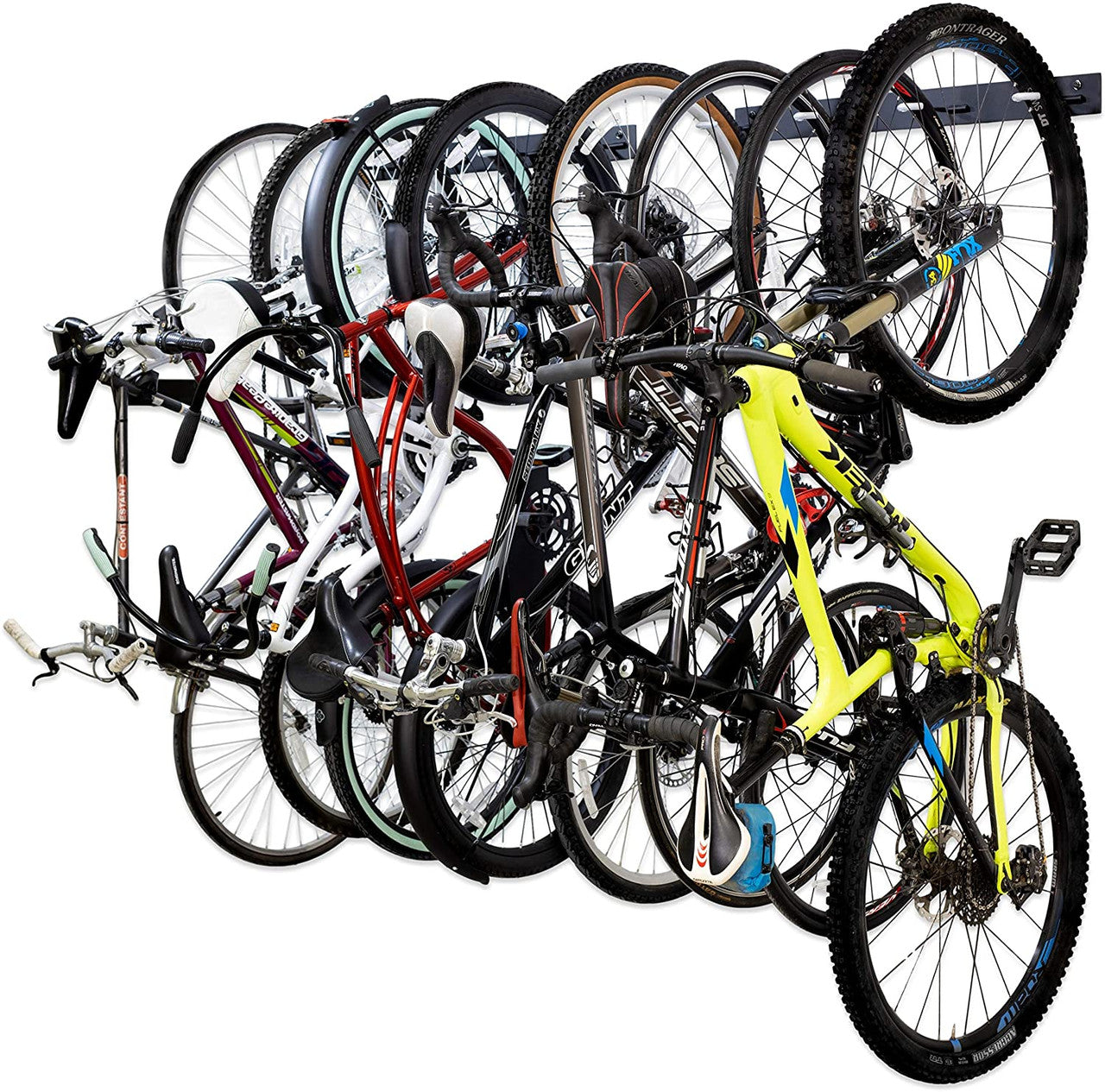 Blackstone Wall Mounted Bike Storage Rack | 8 Bikes | Black - OVERLANDERS Outfitter