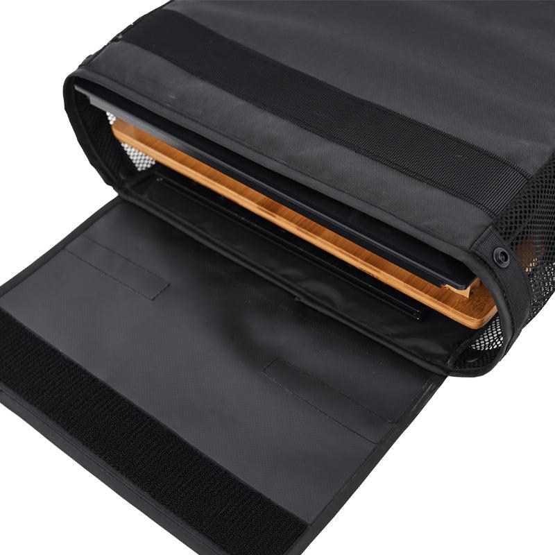 Wild Land collapsible storage box with handles, shown folded open for organization and space-saving storage.