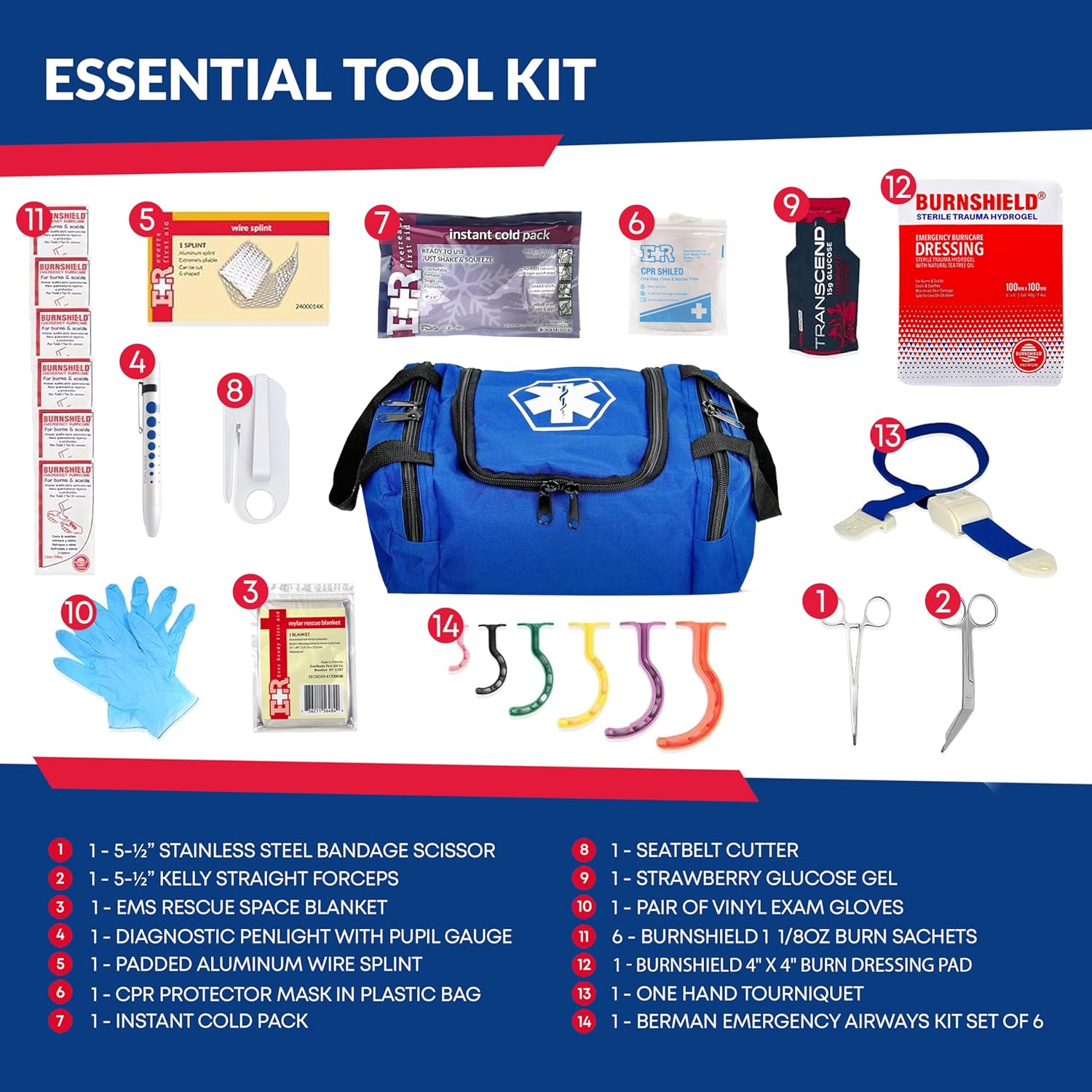 Fully Stocked First Responder Trauma Kit - We The Collective