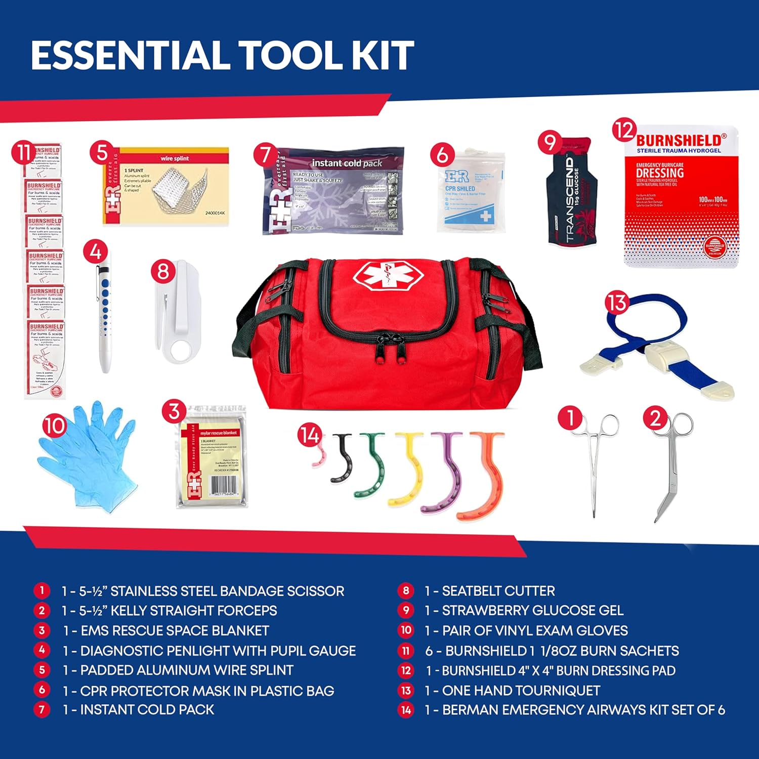 Fully Stocked First Responder Trauma Kit - We The Collective