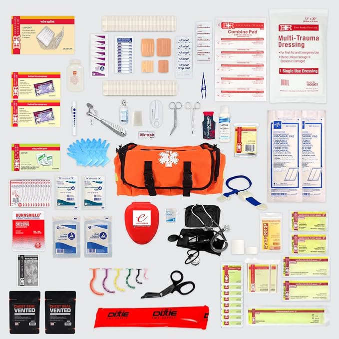 Deluxe EMT Trauma Kit - Fully Stocked First Responder Bag - We The Collective