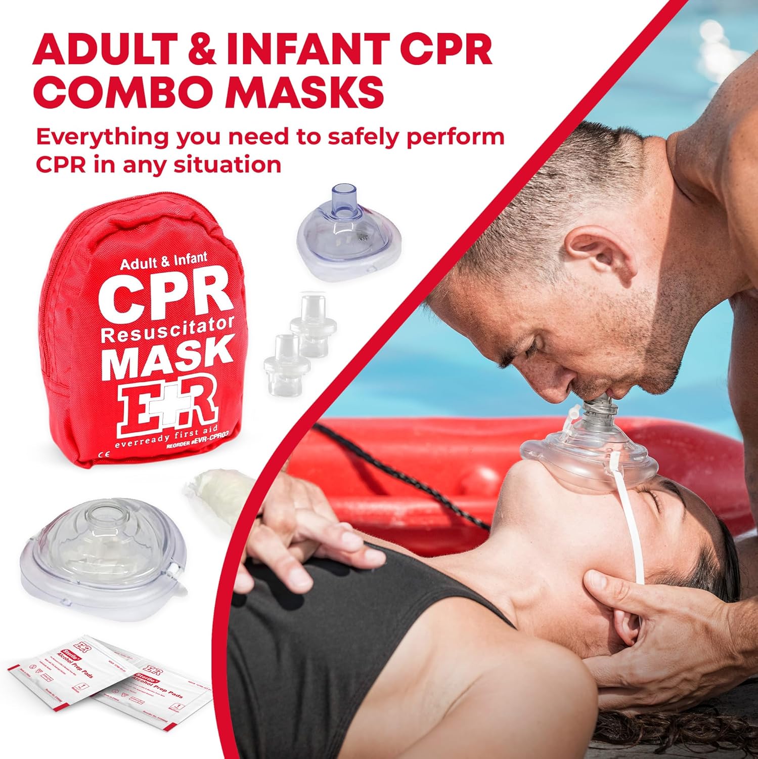 72-piece MediTac Kits first aid fanny pack with adult and infant CPR masks and medical supplies for emergency preparedness.