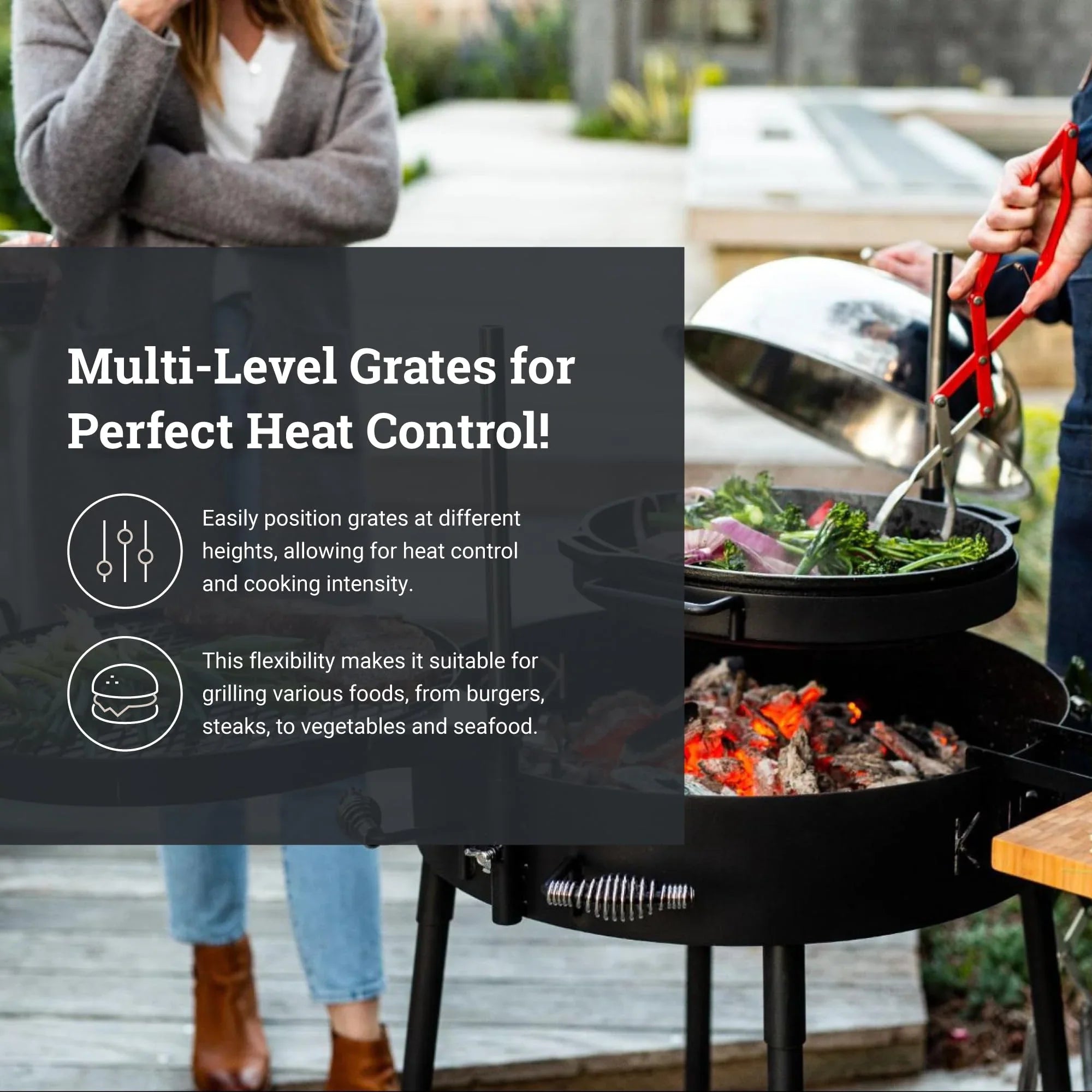 KUDU Open Fire Grill - Adjustable Height Cast Iron & Stainless Steel Grill - We The Collective