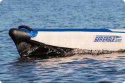 Backcountry Sportsman RazorLite™ 393rl Inflatable Kayak Pro Carbon Solo Package on water with paddles in view.