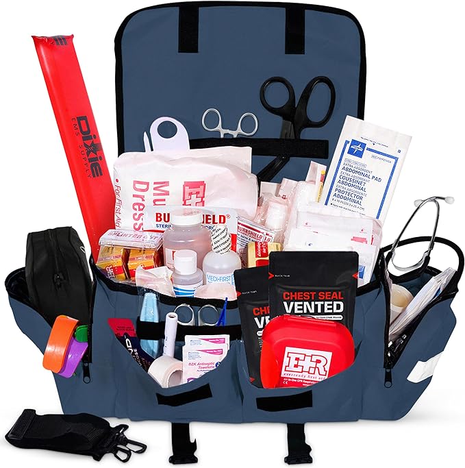 Deluxe EMT Trauma Kit - Fully Stocked First Responder Bag - We The Collective