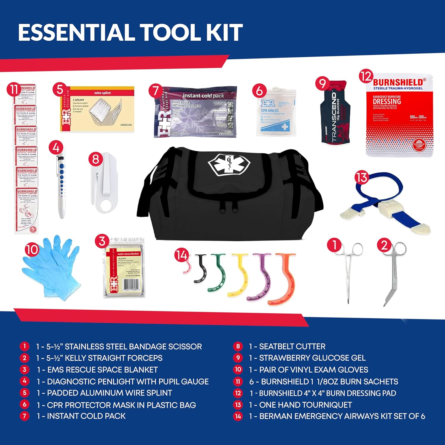 Fully Stocked First Responder Trauma Kit - We The Collective