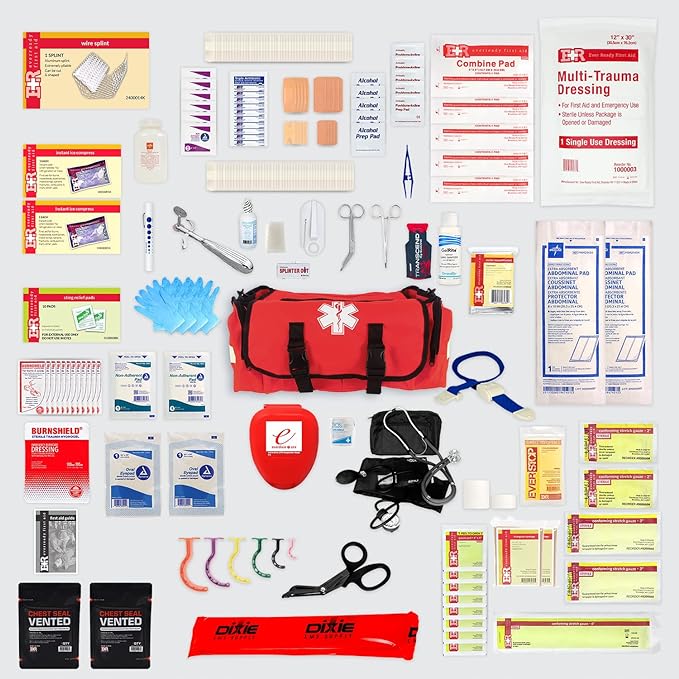 Deluxe EMT Trauma Kit - Fully Stocked First Responder Bag - We The Collective