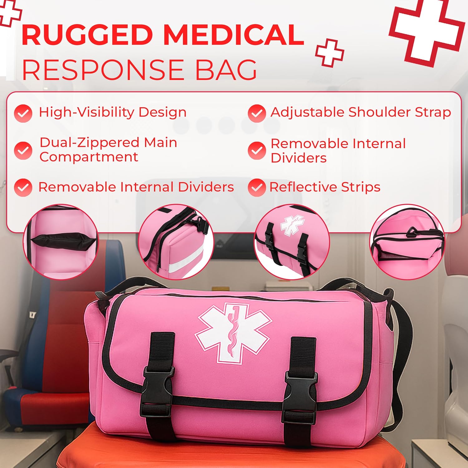 Fully stocked MediTac Kits Deluxe EMT trauma kit in a tactical first responder bag with medical supplies and emergency tools.