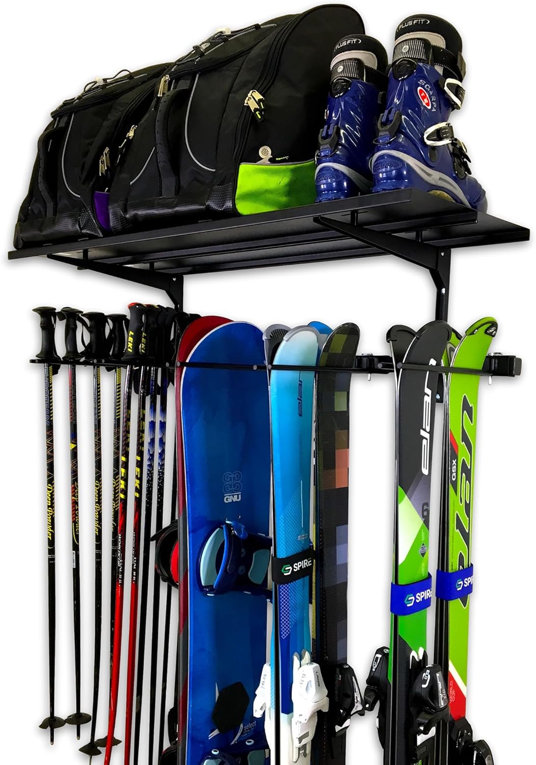 Solitude Ski Solid Shelf | Adjustable Wall Storage System | Holds 10 Pairs of Skis - OVERLANDERS Outfitter
