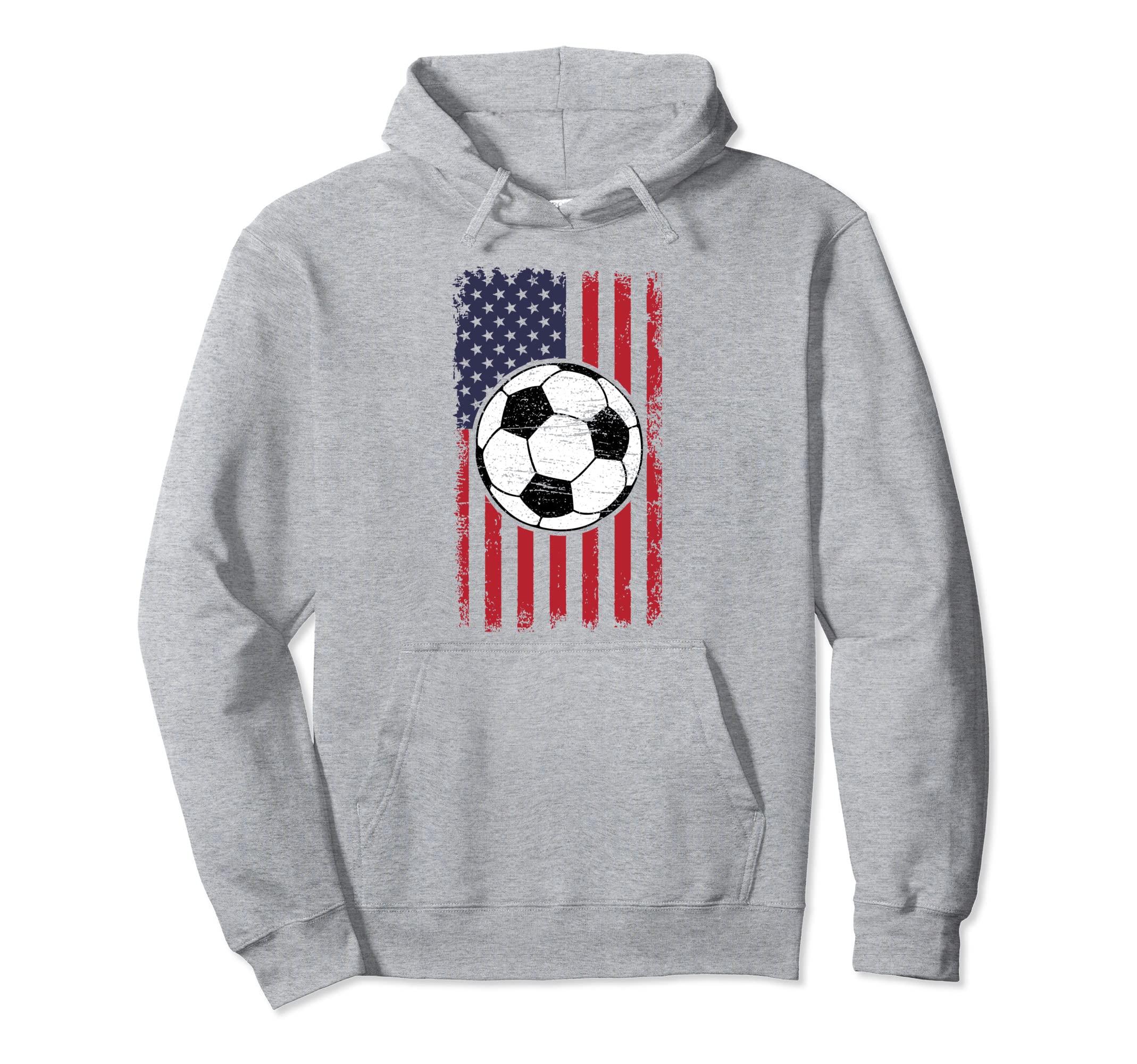 States Soccer Distressed Usa Flag Hoodie - Graphic Print for Adults - OVERLANDERS Outfitter