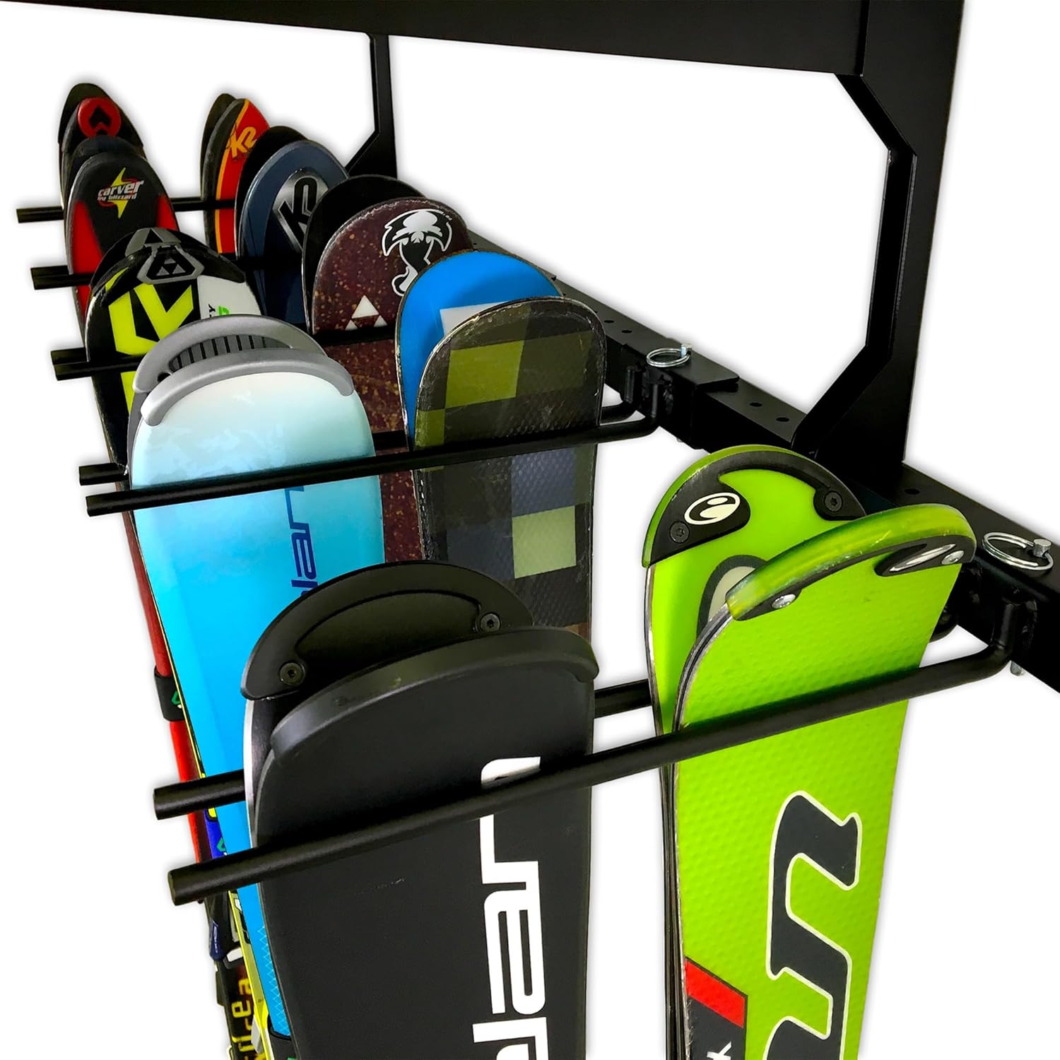 Solitude Ski Solid Shelf | Adjustable Wall Storage System | Holds 10 Pairs of Skis - OVERLANDERS Outfitter