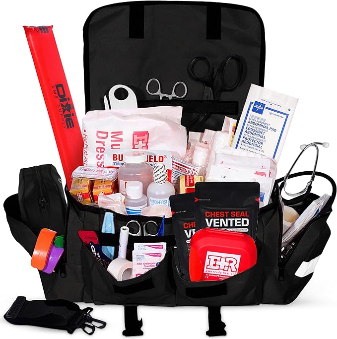 Deluxe EMT Trauma Kit - Fully Stocked First Responder Bag - We The Collective