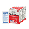 Box of Pain and Ache Relief medicine from quakekits.com, showing packaging and label details.
